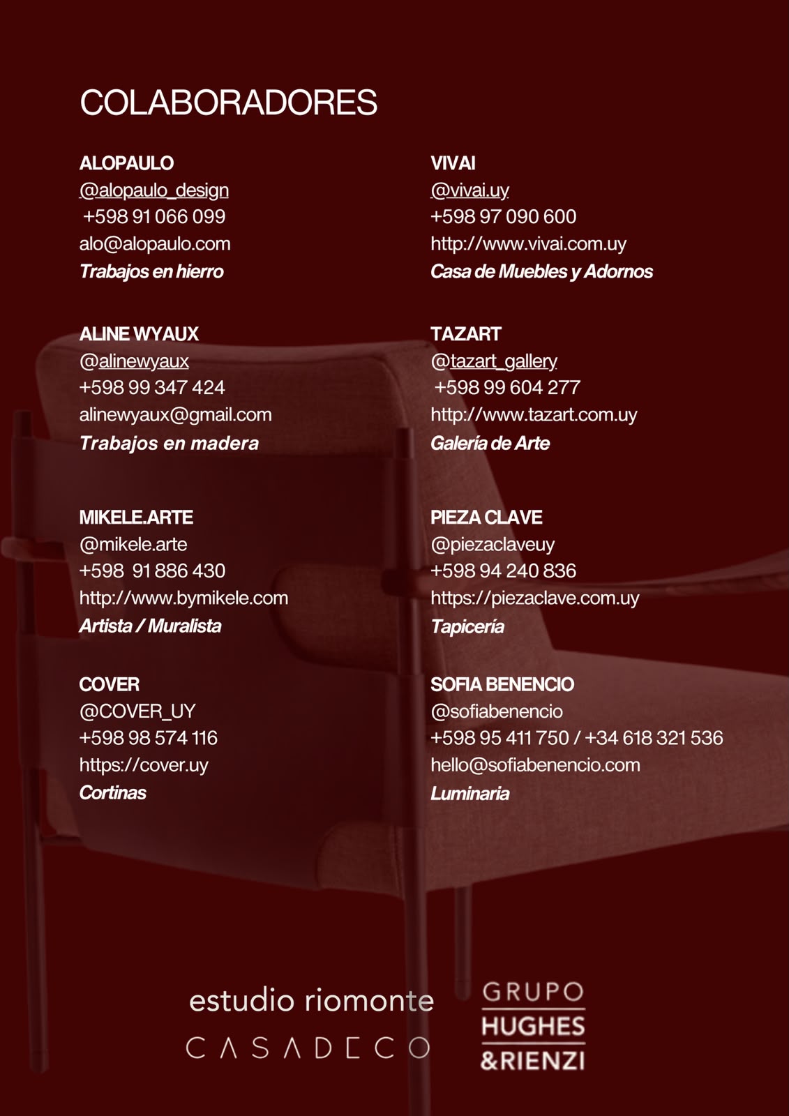 Colaboradores CasaDeco 2026